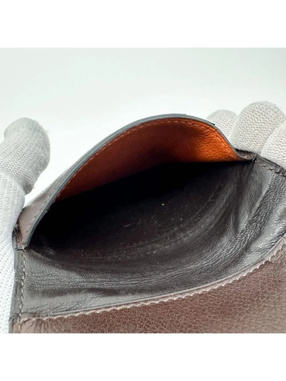 Hermes 2009: Card Case Brown Leather Business Holder
